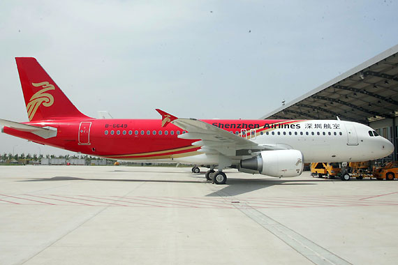 空客天津總裝線總裝的第十架A320系列飛機于5月26日交付給深圳航空公司投入運營